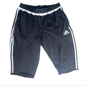 Adidas Adizero Youth Shorts L Black Athletic Athleisure Loungewear *Small Rip**